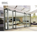 Portes coulissantes pliantes en aluminium blanc enduit de poudre